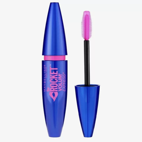 Maybelline Volum'Express The Rocket Mascara - Very Black, 8x Volume, Klontvrij, Geschikt voor Lensdragers, Supersonisch Borsteltje