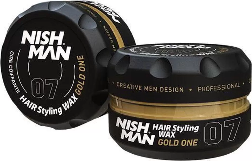 Nishman Hair Wax 07 Gold One - Flexibele Hold, Glans & Bescherming zonder Residu - Verzorging voor Alle Haartypes