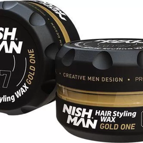 Nishman Hair Wax 07 Gold One - Flexibele Hold, Glans & Bescherming zonder Residu - Verzorging voor Alle Haartypes