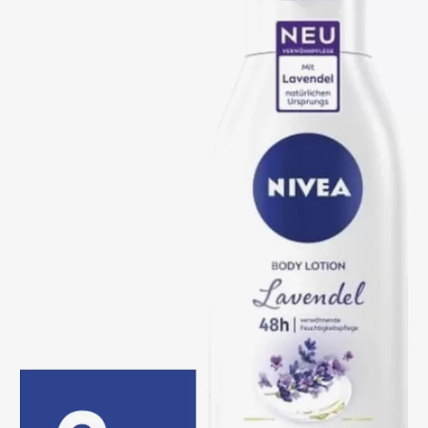 Nivea Bodylotion Lavendel 6 x 400 ml – Hydraterende verzorging met natuurlijke oliën, 48 uur zachte huid & ontspannende geur