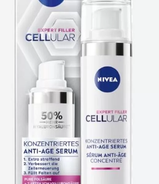 NIVEA CELLular Hyaluron Filler Serum - Verstevigend, Regenererend, voor Gezicht, Hals & Décolleté - Vermindert Rimpels, Verfrissend - 30 ml