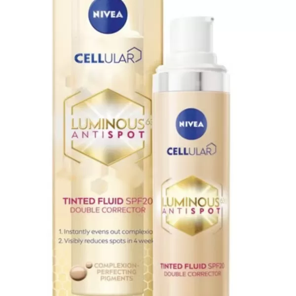 Nivea Cellular Luminous630 Getönte Tagescreme SPF20 - Strahlende Haut, 50ml, Anti-Aging, Feuchtigkeitsspendend, Sonnenschutz