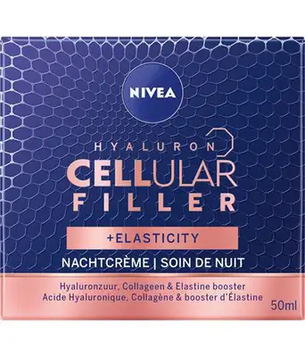 Nivea Cellular Nachtcreme 65+ mit Hyaluron, Collageen & Elastine - Anti-Aging, hydratisiert, vermindert Falten, versteift die Haut