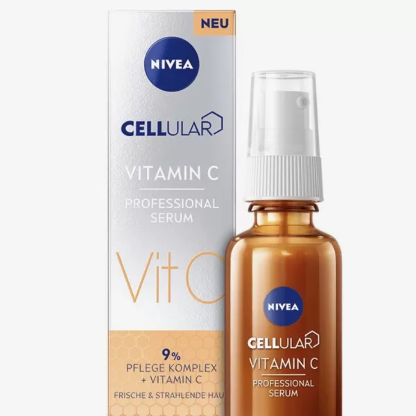 NIVEA Cellular Professional Serum Vitamin C 30ml - Anti-Aging, Hautaufhellung, Feuchtigkeitspflege, für strahlende Haut