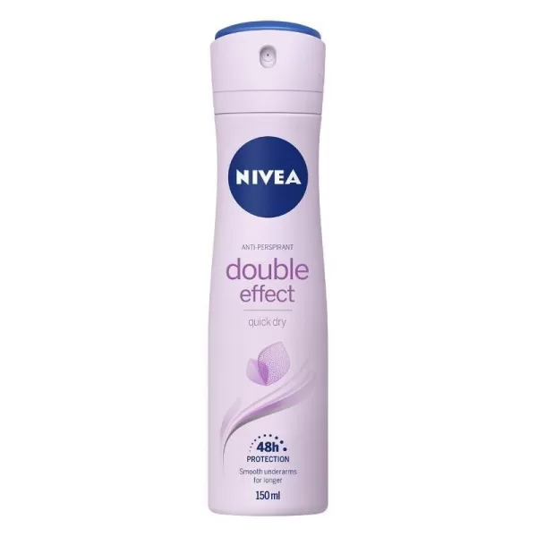 Nivea Deospray Double Effect Violet Senses 150 ml – 48h Anti-Transpirant, Avocado-Extrakt, dermatologisch getestet, 6 Stück