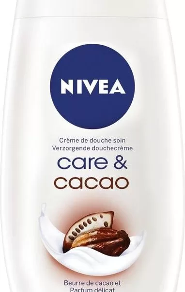 Nivea Douchegel voor Vrouwen - Care & Cacao - Voordeelverpakking 6 x 250 ml - Hydraterende Crème met Cacaoboter - Zijdezacht Schuim