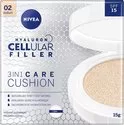 NIVEA Hyaluron Cellular Filler 3in1 Care Cushion - 02 Medium, 15g - Hydratatie, Jeugdig Uiterlijk, Eenvoudige Applicatie, Geschikt voor Alle Huidtypes