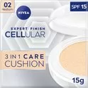 NIVEA Hyaluron Cellular Filler 3in1 Care Cushion Medium 02 SPF15 - 24h Hydratatie, Jeugdige Glans, Inclusief Cushionpad & Spiegel