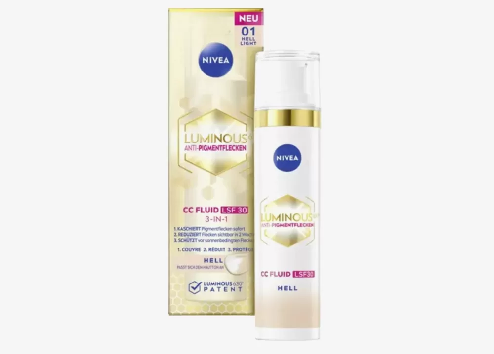 NIVEA LUMINOUS630 Anti-Pigment Vlekken CC Fluid - Gezichtsverzorging SPF 30 voor Alle Huidtypen, 40 ml - 01 Light