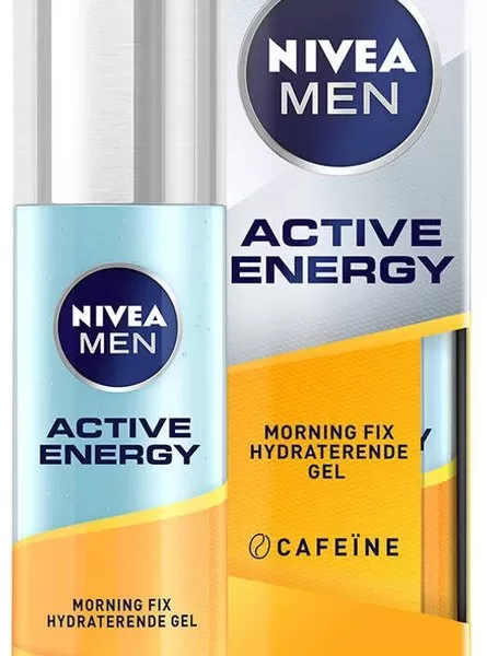 NIVEA MEN Active Energy Hydraterende Gezichtsgel - 50 ml, Met Cafeïne, Bestrijdt Vermoeidheid, Voor een Gezonde Huid uitstraling