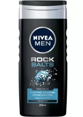 Nivea Men Douche Rock Salts 250ml - 6 Stuks | Verfrissend Douchegel met Rotszouten voor Grondige Reiniging en Huidverzorging