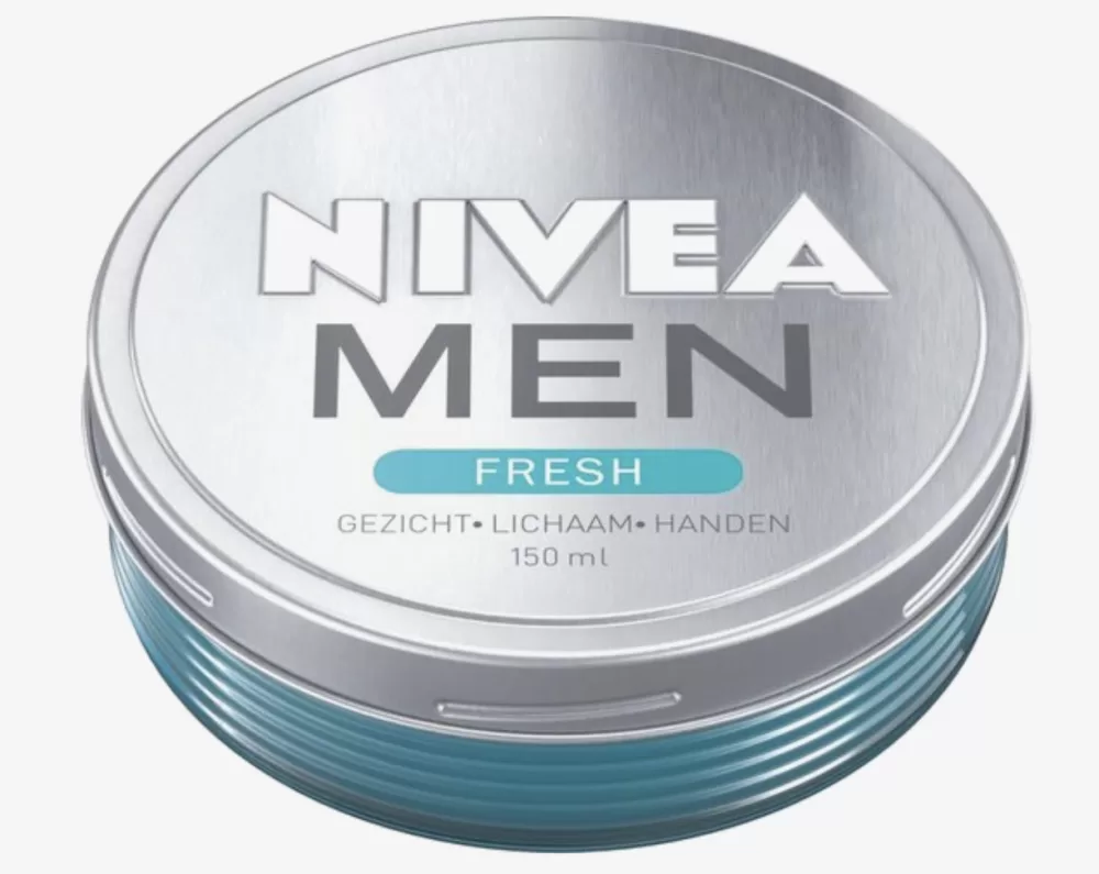 Nivea Men Fresh Hydratatie - 150ml Gezicht, Lichaam & Handen Crème, Ultralicht, Niet Plakkerig, Watermunt Extract, 75% Gerecycled Blik