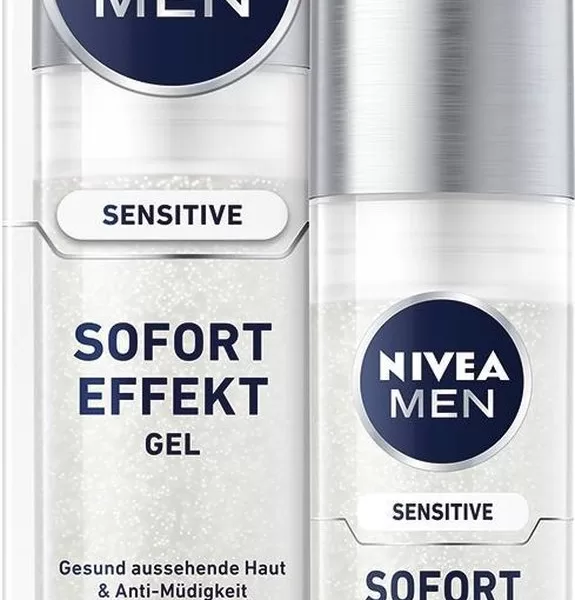 NIVEA MEN Sensitive Instant Effect Gel 50 ml - Hydraterende crème voor gevoelige huid, met Kamille en Vitamine E, 0% alcohol, kalmeert irritatie