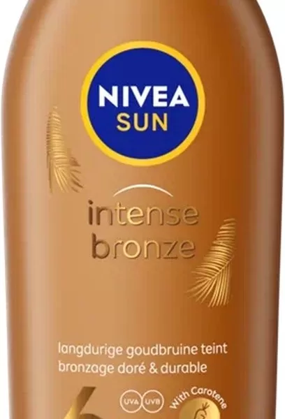 NIVEA SUN Deep Tan Zonnemelk SPF 6 - Carotene & Vitamine E, Hydrateert, Beschermt, Waterbestendig, Voor Goudbruine Teint, 200ml