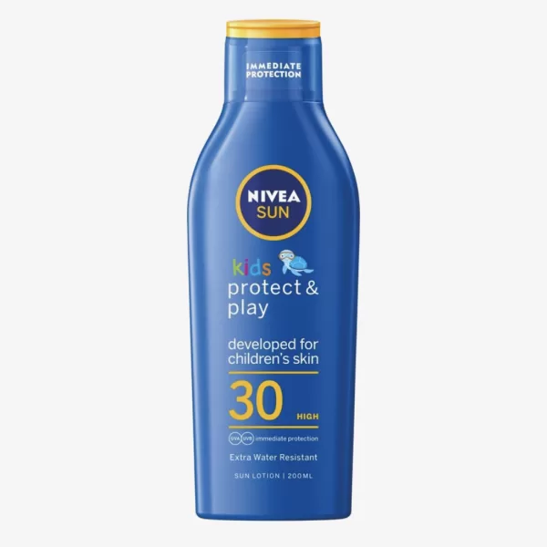 Nivea Sun Kids Hydraterende Zonnemelk SPF 30, 200 ml - Sonnenschutz für Kinder, wasserfest, sanfte Pflege für empfindliche Haut