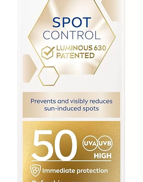 NIVEA SUN Luminous Gezichtszonnebrand SPF50 - 40 ml, Anti-Pigment, Voor Gevoelige Huid, UV-bescherming, Ocean Respect Formule