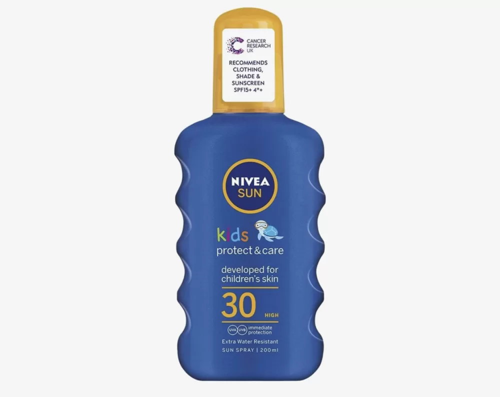 Nivea Sun SPF 30 Kinderspray - Wasserfest, langlebig, 200 ml - Sonnenschutz für empfindliche Haut von Kindern