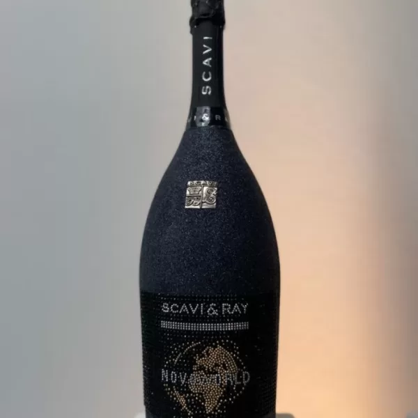 Novoline Prosecco Scavi & Ray Black Edition 0,75L - Swarovski-Etikett, 10,5% VOL, Italien, fruchtiger Vino Spumante, ideal für Feiern