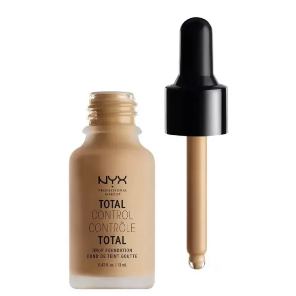 NYX Total Control Drop Foundation TCDF10 Buff - 12ml, Matte Finish, Sheer to Full Coverage, Cruelty-Free, Perfect Color Match