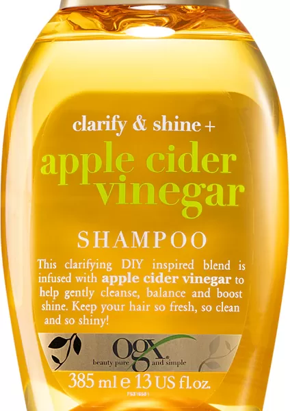 OGX Apple Cider Vinegar Shampoo 385ml - 3 Stuks, Sulfaatvrij, Glanzend, Volumizing, Reinigend voor Gezond Haar, Versterkt & Zacht