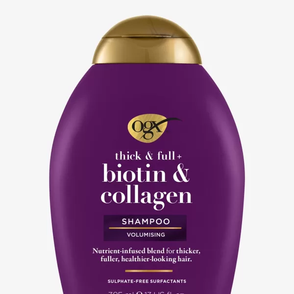 OGX Biotin & Collagen Shampoo 385ml – 3 Stuks – Versterkt, Voedt & Laat Haar Glanzend – Geschikt voor Alle Haartypes