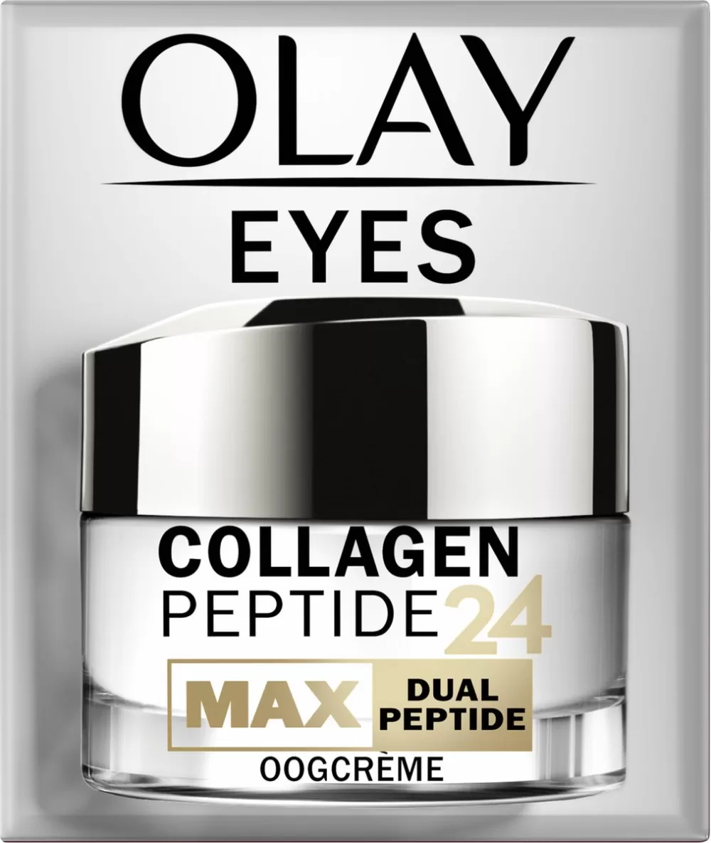 Olay Collagen Peptide 24 Max Oogcrème 15ml – Met Collageenpeptide & Niacinamide, Parfumvrij, Voor Versteviging en Hydratatie