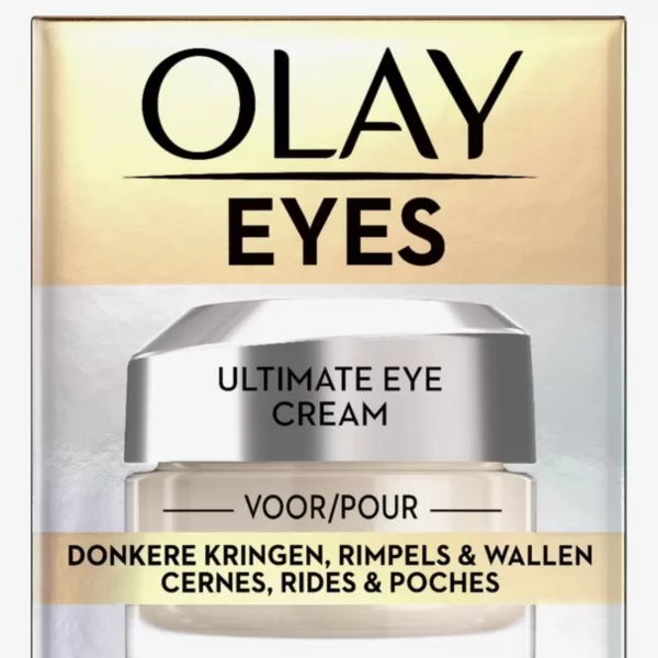 Olay Eyes Ultimate Oogcrème 15 ml - Vermindert Donkere Kringen & Fijne Lijntjes, Hydrateert, Geschikt voor Alle Huidtypes