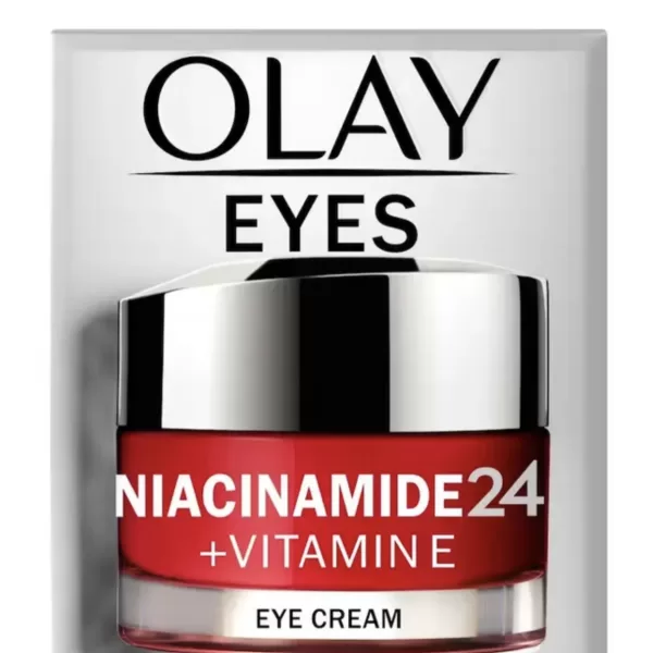 Olay Niacinamide 24 Oogcrème met Vitamine E - 15 ML, Hydrateert, Vermindert Rimpels, Parfumvrij, Klinisch Getest, Anti-Aging Formule