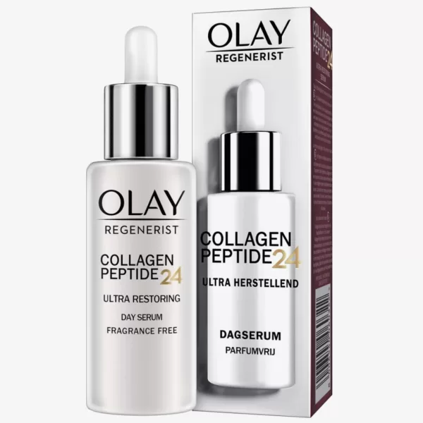 Olay Regenerist Collagen Peptide24 Dagserum - Ultra Herstellend, Parfumvrij, 40ml - Voor Stralende Huid in 14 Dagen, Hydrateert 24 Uur