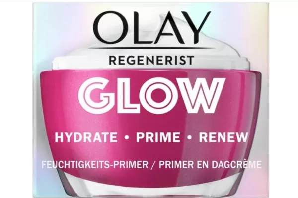 Olay Regenerist Glow Primer 50ml – Hydratatie & Stralende Huid, Anti-Aging Primer voor Vloeiende Basis & Verfrissende Glans