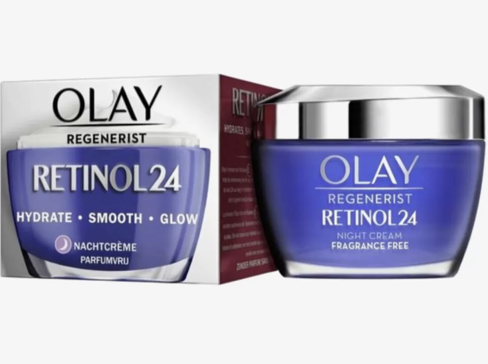 Olay Regenerist Retinol 24 Nachtcrème 50 ml - Hydraterend, anti-aging, zonder geur en kleur, voor fijne lijntjes en stralende huid