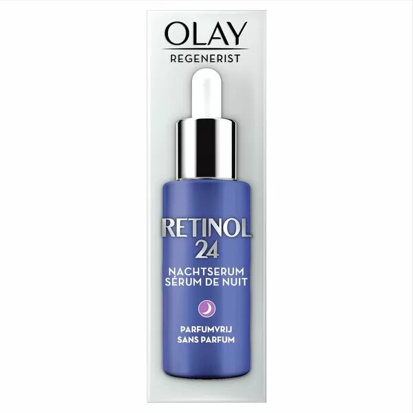 Olay Regenerist Retinol24 Nachtserum - Anti-Aging Serum met Retinoïdecomplex & Vitamine B3 - Hydrateert 24 uur - Geschikt voor dagelijks gebruik - 50ml