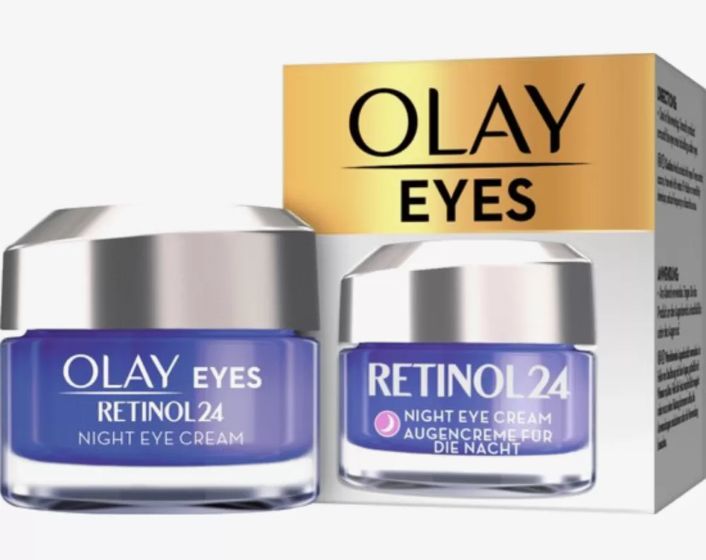 Olay Retinol24 Nacht Oogcrème 15 ml - Verzacht Fijne Lijntjes, Helder en Egaal, Geschikt voor Tere Huid, Geur- en Kleurstofvrij