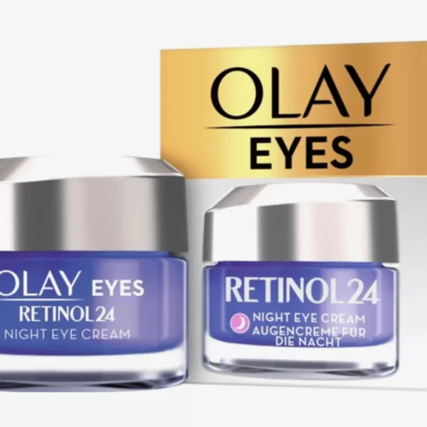 Olay Retinol24 Nacht Oogcrème 15 ml - Verzacht Fijne Lijntjes, Helder en Egaal, Geschikt voor Tere Huid, Geur- en Kleurstofvrij