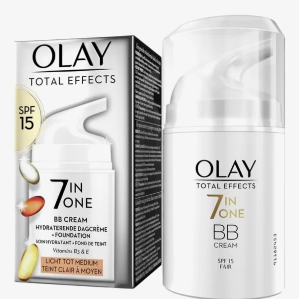 Olay Total Effects 7in1 BB Crème Licht tot Medium SPF15 50ml - Hydratatie, Dekking & Antioxidanten voor een Stralende Huid