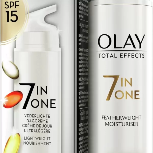 Olay Total Effects 7in1 Dagcrème - 50ml met SPF15, Niacinamide, Antioxidanten, Hydrateert en Beschermt, Geschikt voor Alle Huidtypes