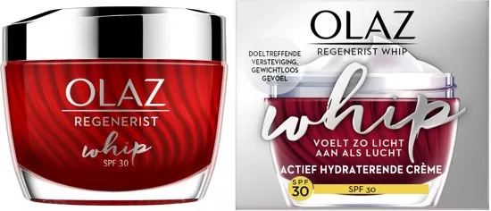 Olaz Regenerist Whip SPF30 - Hydraterende Anti-Verouderingscrème voor een Matte Finish, Vermindert Rimpels, Lichtgewicht & Sneldrogend