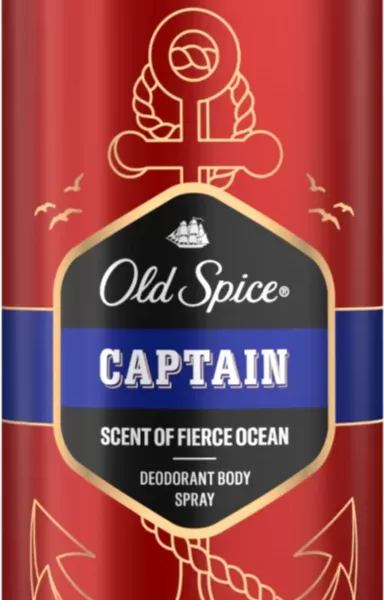 Old Spice Captain Deodorant Spray 150ml – 4 stuks, frisse geur, langdurige bescherming, zelfvertrouwen, ideaal cadeau voor mannen