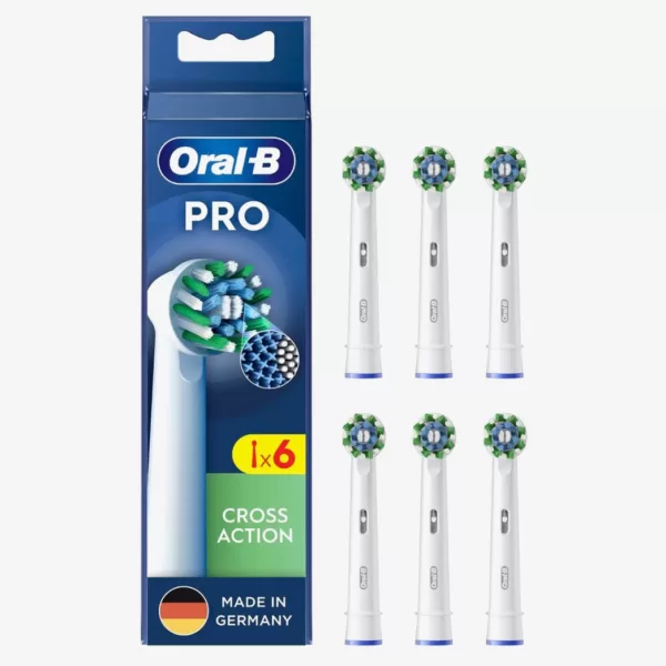 Oral-B Cross Action Pro Opzetborstels - 6 Stuks - CleanMaximiser Technologie - Verwijdert 100% Meer Tandplak voor Gezond Tandvlees