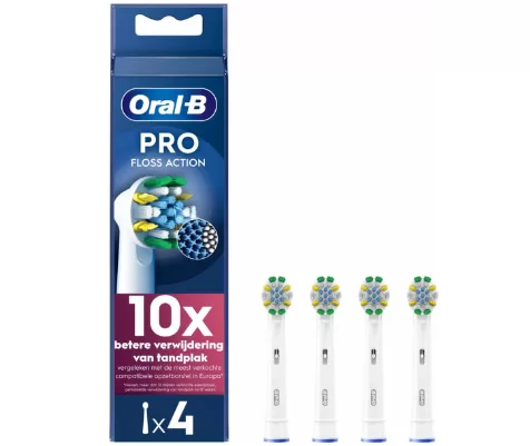 Oral-B FlossAction Aufsteckbürsten 4er Set – Tiefenreinigung, Micropulse Borsten, kompatibel mit allen Oral-B Rotationssystemen