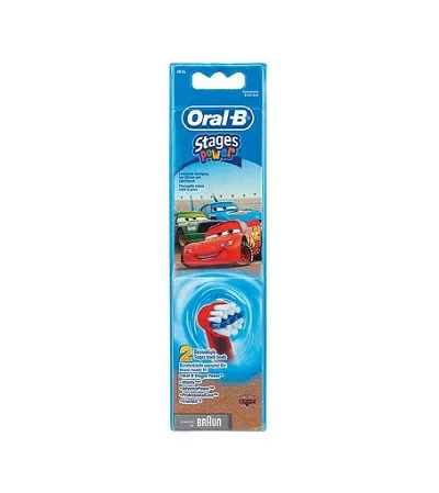 Oral-B Kids Cars Opzetborstel 2 Stuks - Zachte Borstelharen, Voor Kinderen 3+, Geschikt voor Oral-B Kids Tandenborstels, Disney Magic Timer App