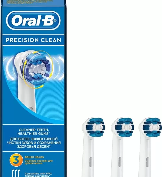 Oral-B Precision Clean EB20 Opzetborstels - 3 Stuks | Diepe Reiniging voor Gezond Tandvlees | Geschikt voor Volwassenen