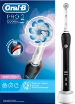 Oral-B Pro 2 2000S Sensi Ultrathin Elektrische Tandenborstel - Zwart, 2 Poetsstanden, Poetsdruksensor, Oplaadbaar, Wittere Tanden vanaf Dag 1