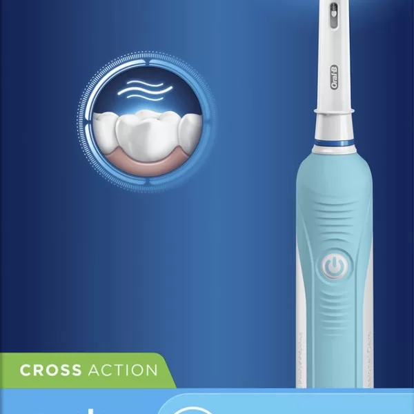 Oral-B Pro 700 CrossAction Elektrische Tandenborstel - 100% Meer Tandplakverwijdering, 3D Reinigingsactie, Oplader & Opzetborstel Inbegrepen