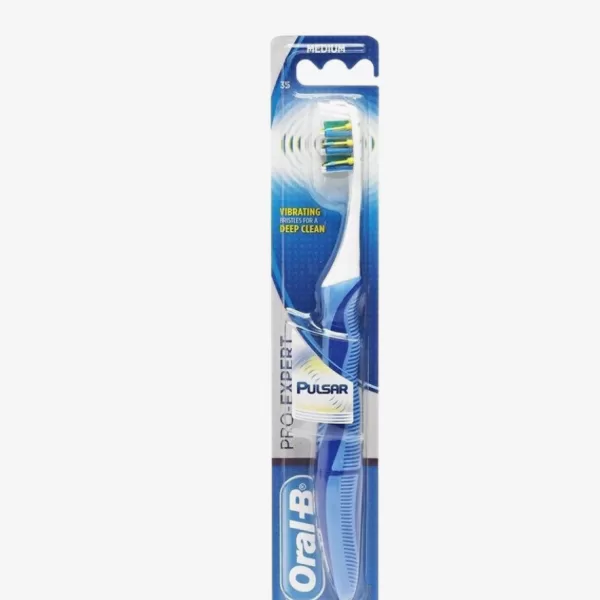 Oral-B Pro-Expert Pulsar 35 Medium Tandenborstel - Vibrerende Micropulse Borstelharen, Effectieve Plaque Verwijdering, Handmatige Tandenborstel