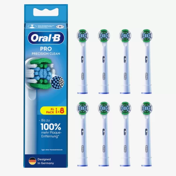 Oral-B Precision Clean Opzetborstels - 8 Stuks, Indicator Borstelharen, Geschikt voor Alle Oplaadbare Tandenborstels (behalve Pulsonic/iO)