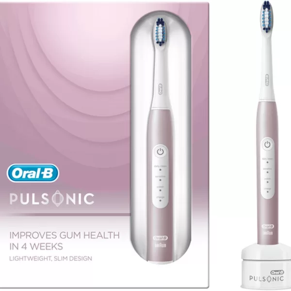 Oral-B Pulsonic Slim Luxe 4000 Rose Gold Elektrische Sonic Tandenborstel - Oplaadbaar, Lichtgewicht, Voor Gezonder Tandvlees & Op Reis