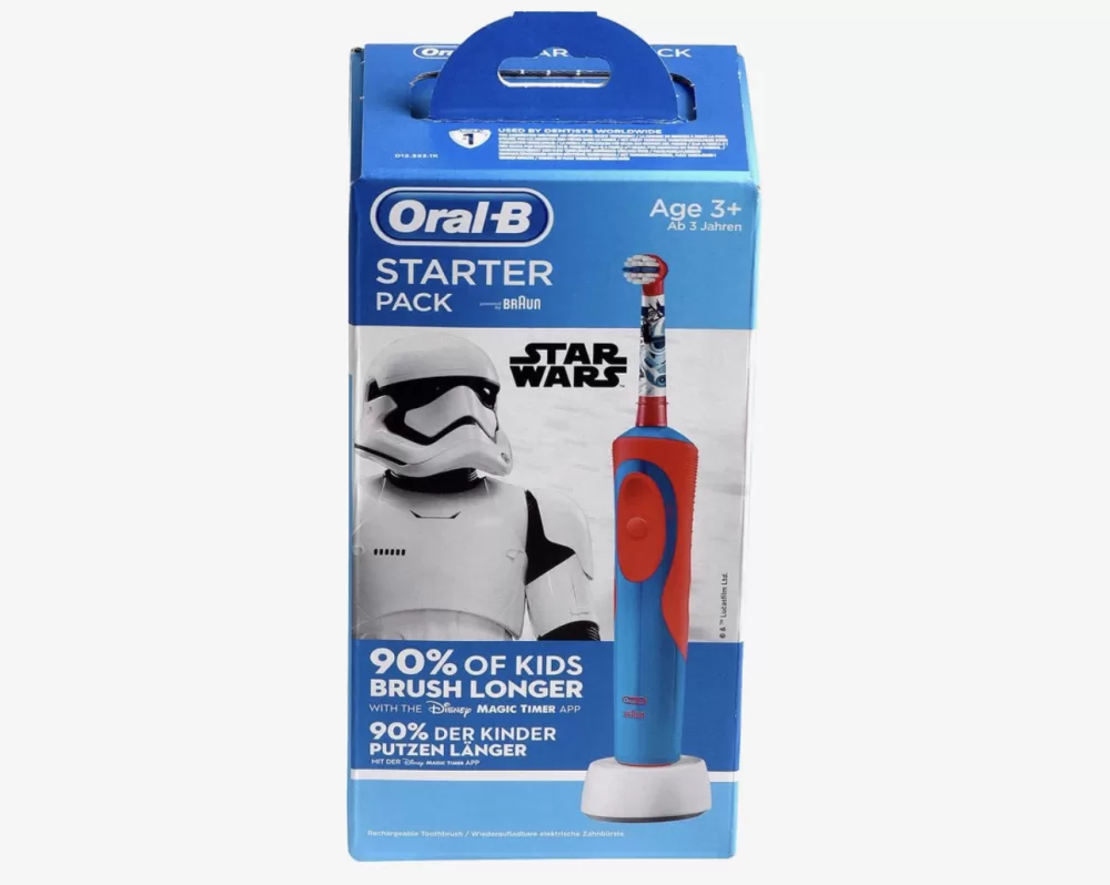 Oral-B Vitality Star Wars Elektrische Tandenborstel voor Kinderen - Zachte Borstelharen, Oplaadbaar, Inclusief 1 Opzetborstel, Leeftijd 3+