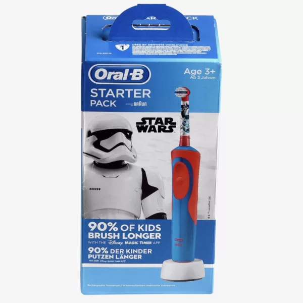 Oral-B Vitality Star Wars Elektrische Tandenborstel voor Kinderen - Zachte Borstelharen, Oplaadbaar, Inclusief 1 Opzetborstel, Leeftijd 3+