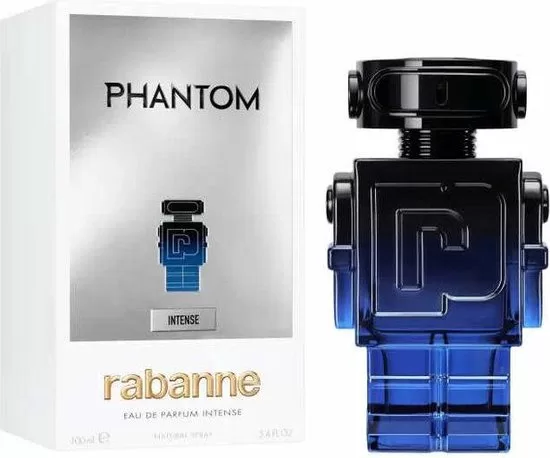 Paco Rabanne Phantom Intense Eau de Parfum 100ml - Heren Parfum, Amber Fougere Geur, Lavendel, Vanille, Avontuurlijke Geur voor Avonden